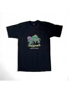 Vintage 80s/90s Myrtle Beach Dolphin T Shirt S Screen Stars Best Single Stitch